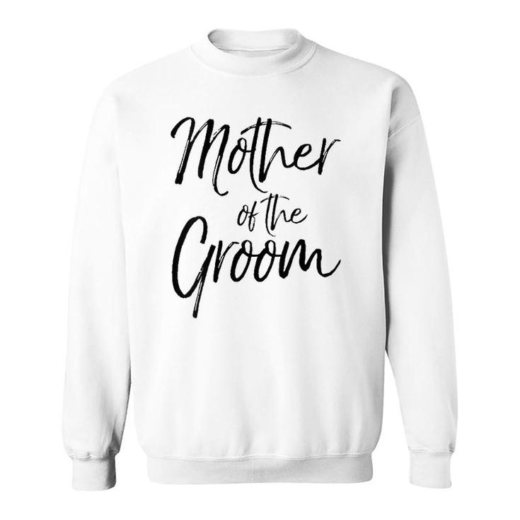 Womens Wedding Bridal Party Gifts For Mom Cute Mother Of The Groom V-Neck Sweatshirt