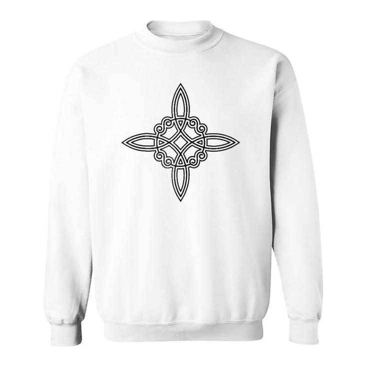 Womens Witches Knot Symbol 4 Elements Wicca Mystic Magic Gothic Sweatshirt