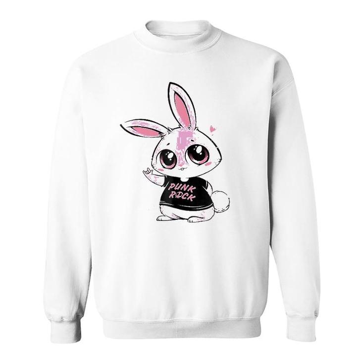 Woot Punk Rock Bunny Men Women Gift Sweatshirt