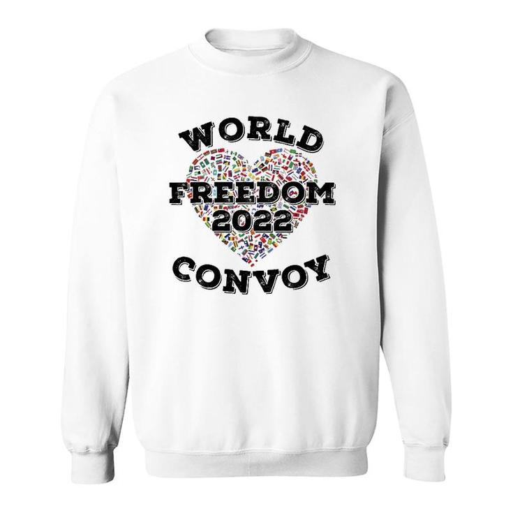 World Freedom 2022 Convoy Classic Canadian Truckers Support Sweatshirt