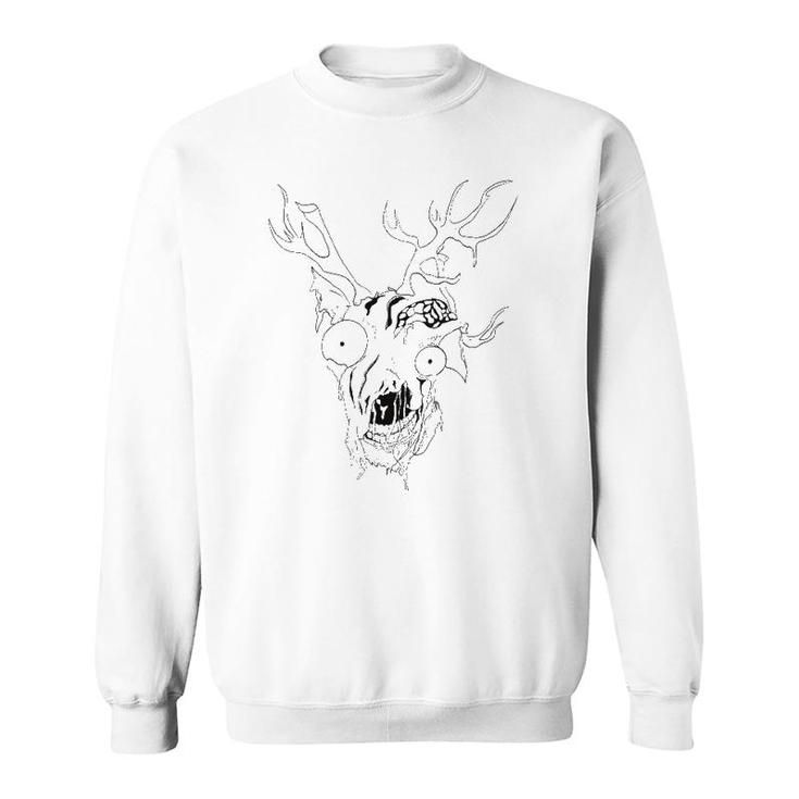Zombie Deer Vintage Scary Sweatshirt