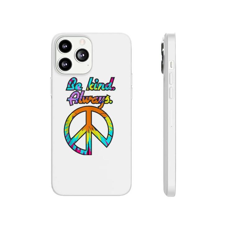 Peace Sign Be Kind Always Tie Dyed Retro Psychedelic Hippie  Phonecase iPhone