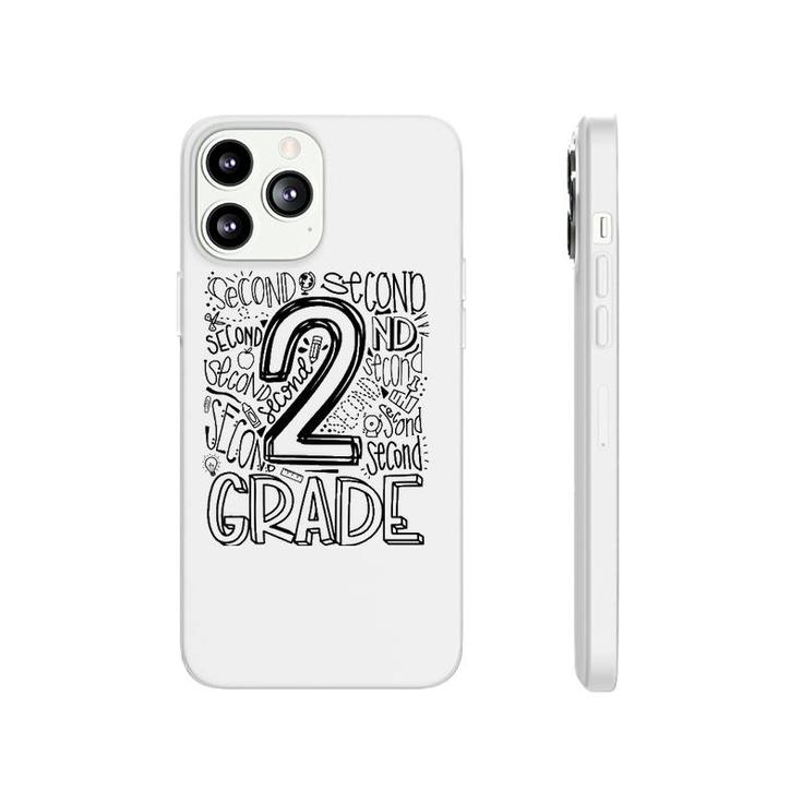 2Nd Grade Typography Team Second Grade Back To School Gift Phonecase iPhone