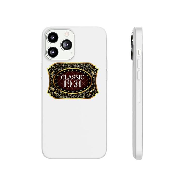 90Th Birthday Classic Vintage 1931 90 Years Old Classic 1931 Ver2 Phonecase iPhone