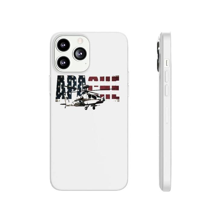 Ah-64 Ah64 Apache Helicopter Us American FlagPhonecase iPhone