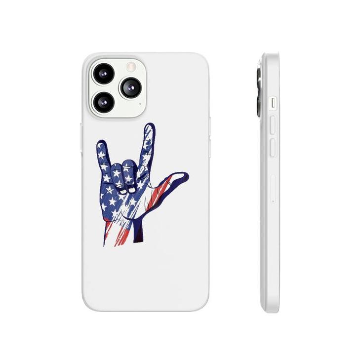 American Sign Language Asl I Love You Patriotic Deaf Pride Phonecase iPhone