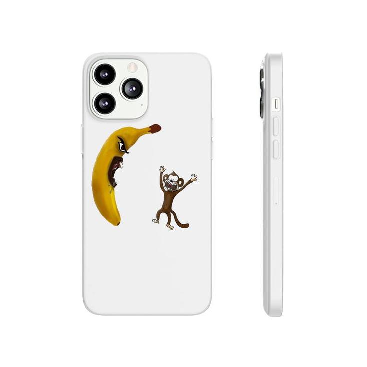 Angry Banana Threaten Monkey Funny Gift Phonecase iPhone