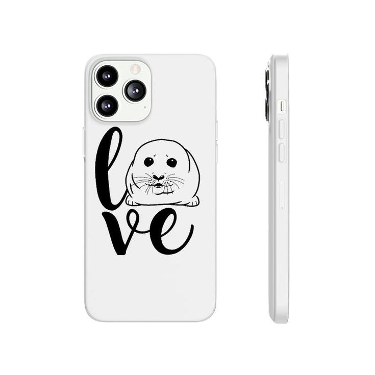 Baby Harp Seal Letter Print Love Phonecase iPhone