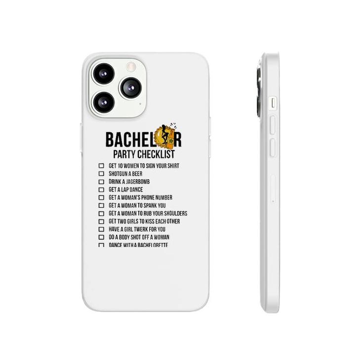 Bachelor Party Checklist - Getting Married Tee For Men Phonecase iPhone