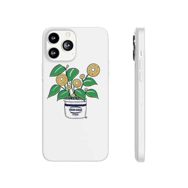 Bagel Plant In A Cream Cheese Planter Funny Phonecase iPhone