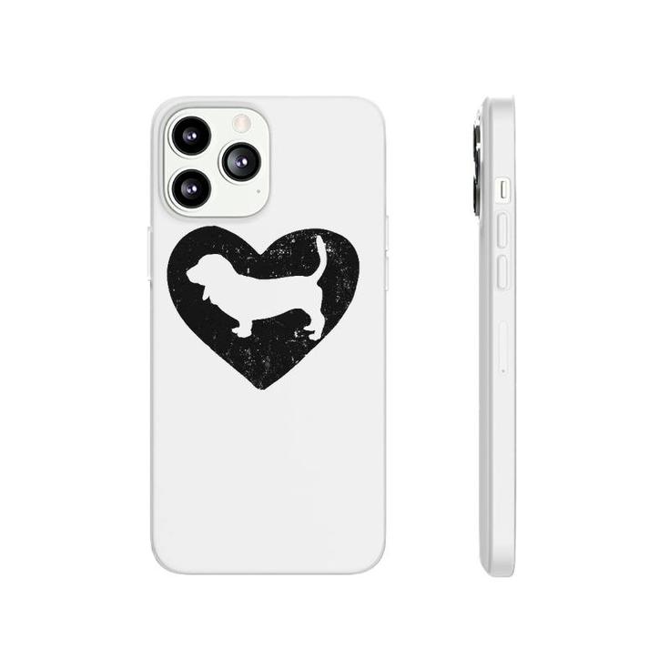 Basset Hound Dog Lover Heart Phonecase iPhone
