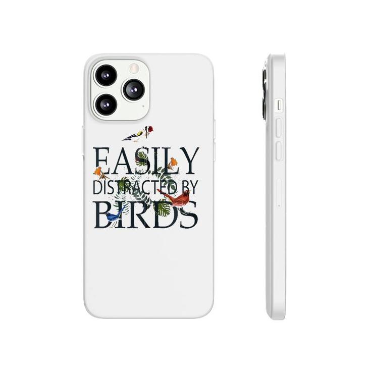 Bird Lovers Gifts For Women Men Easily Distracted By Birds Zip Phonecase iPhone