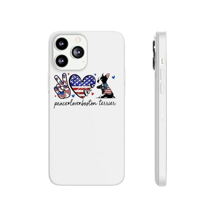Boston Terrier Dog Lover Usa Flag 4Th Of July Phonecase iPhone