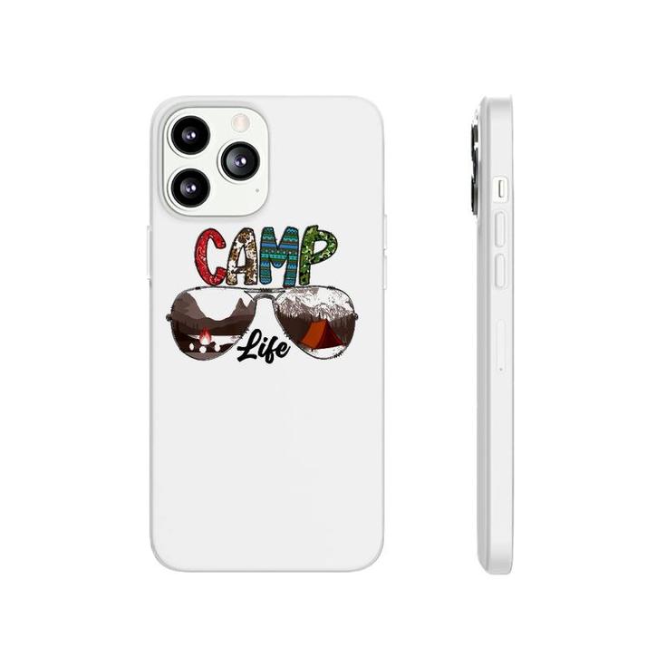 Camping Life With Sunglasses Sunset Tent Phonecase iPhone