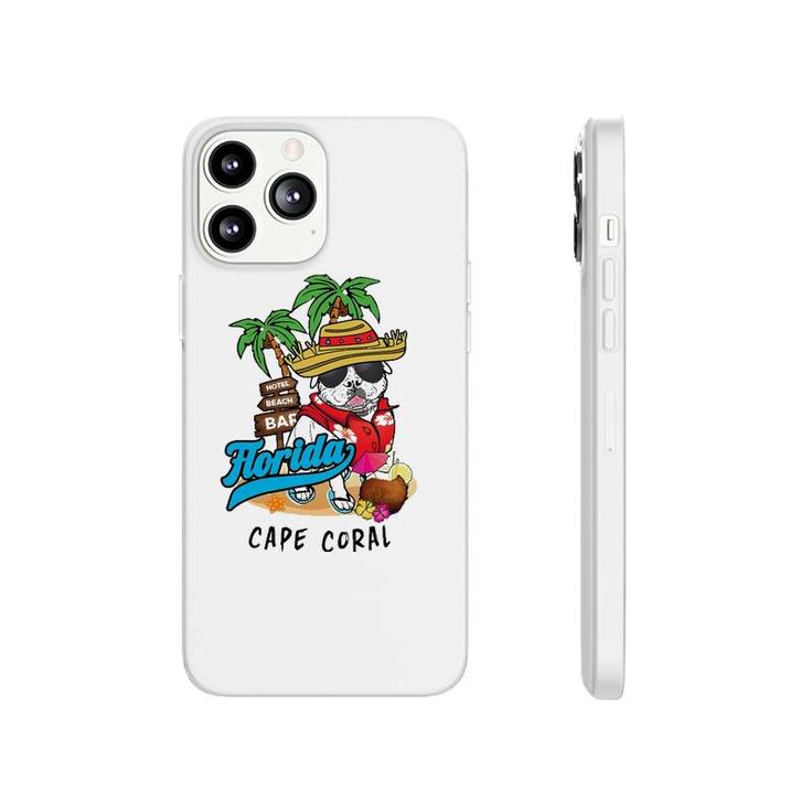 Cape Coral Florida Beach Party Bulldog Sunglasses Souvenir Phonecase iPhone