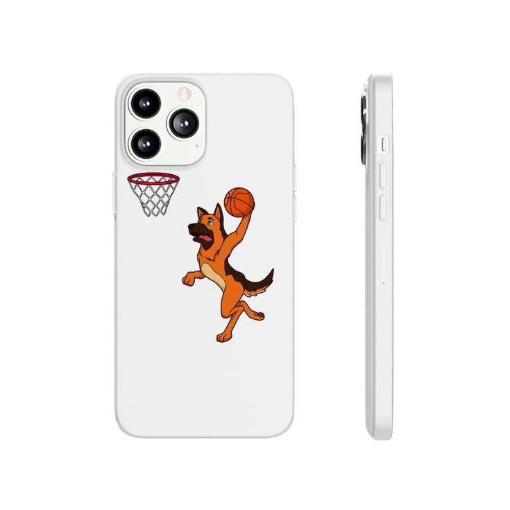 Cartoon Shepherd Dog Playing Basketball Phonecase iPhone