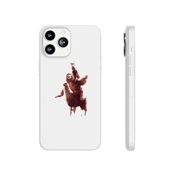 Cat Riding Sloth Llama Lover Phonecase iPhone