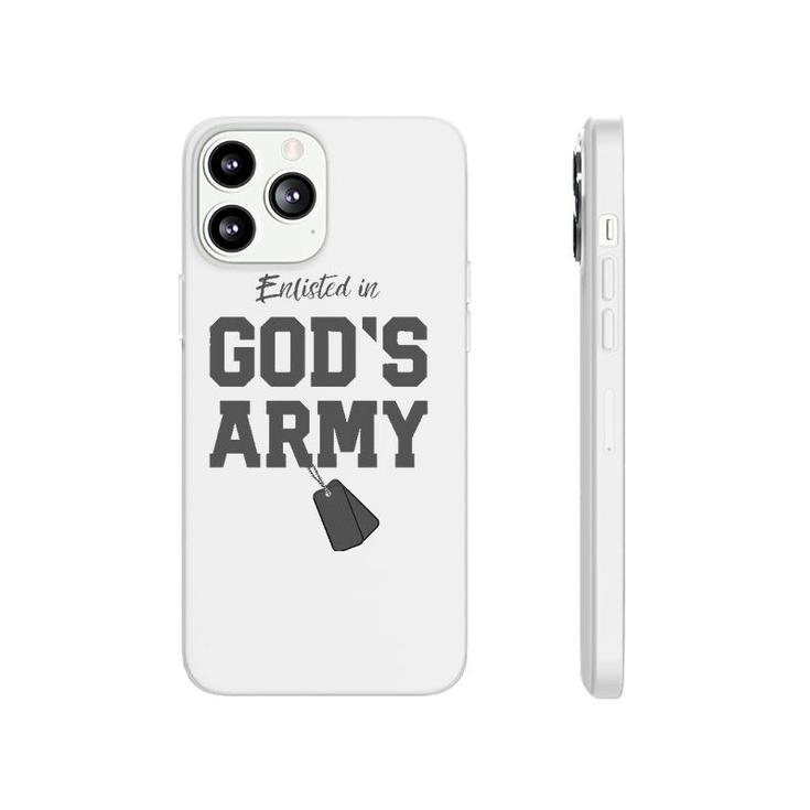 Christian Gift Religious Quote Enlisted In God's Army Phonecase iPhone