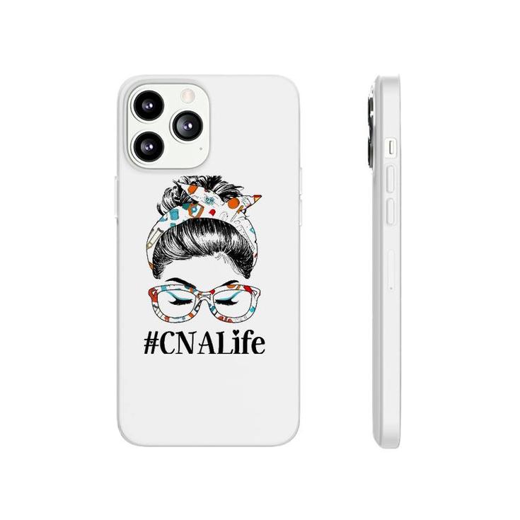 Cna Life Messy Hair Woman Bun Healthcare Worker Phonecase iPhone