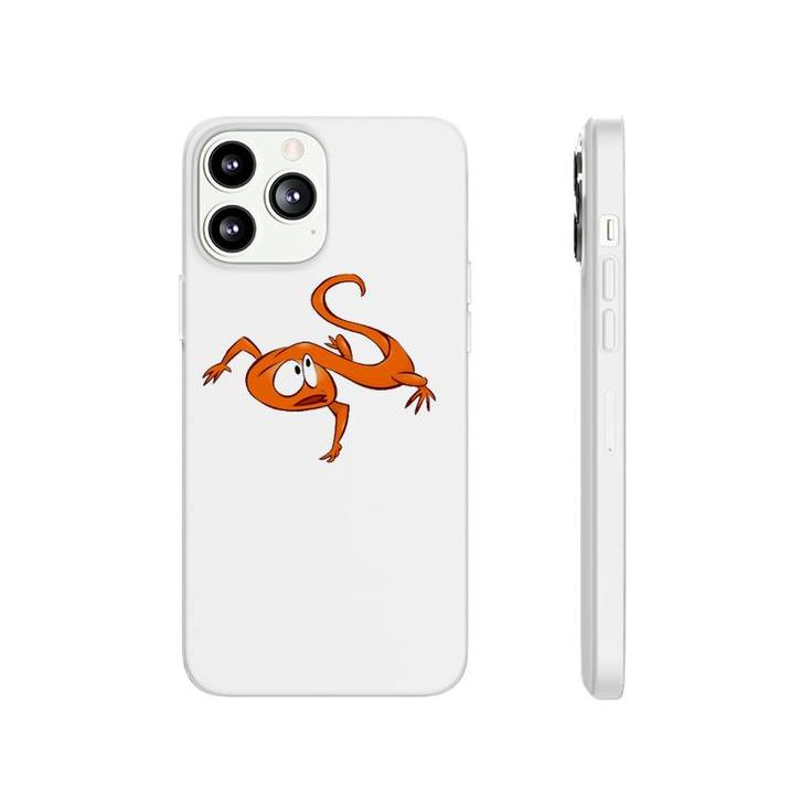 Cool Cartoon Orange Baby Lizard Design Phonecase iPhone
