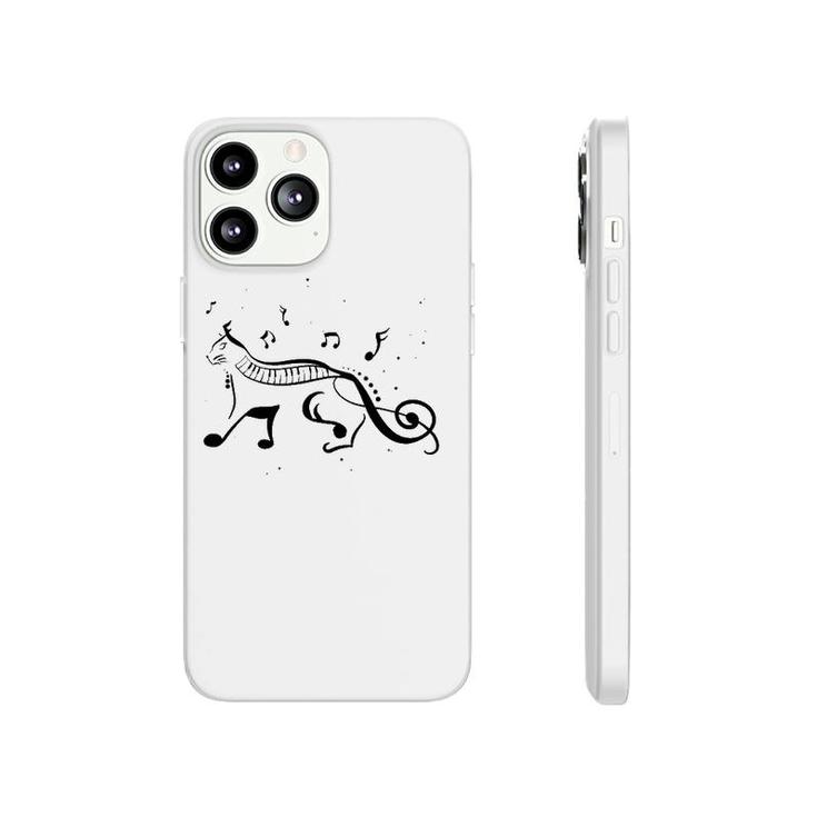 Cool Cat Treble Clef Music Funny Kitty Notes Musician Gift Phonecase iPhone