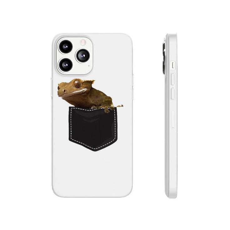 Crested Gecko Pocket Badge Phonecase iPhone