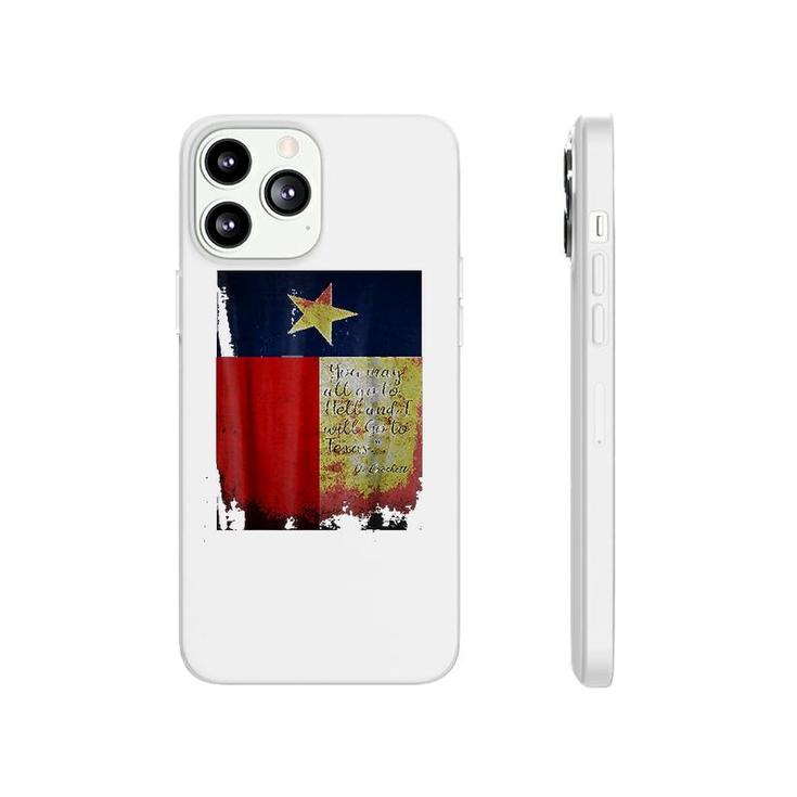 Crockett Texas Flag Phonecase iPhone