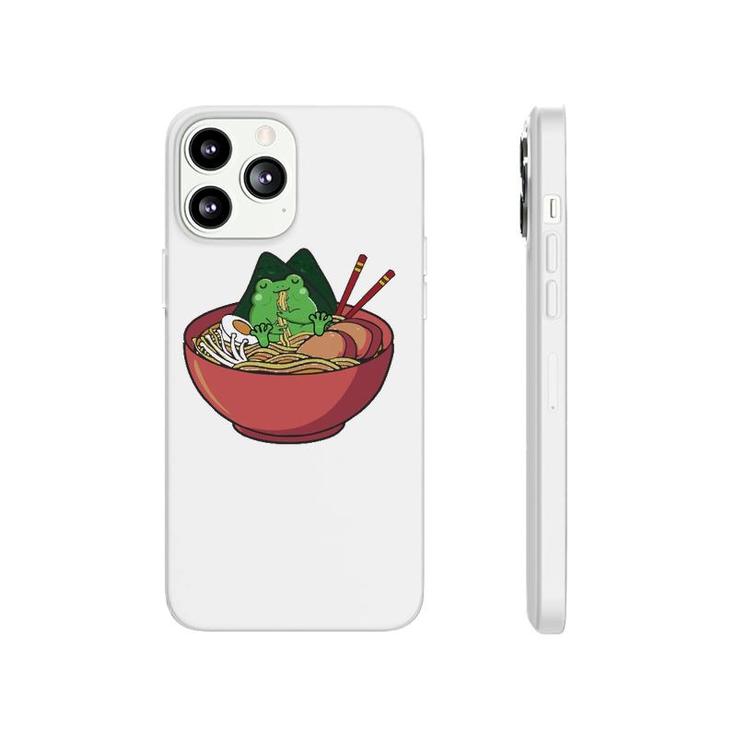 Cute Frog Eating Ramen Japanese Noodles Lover Funny  Phonecase iPhone