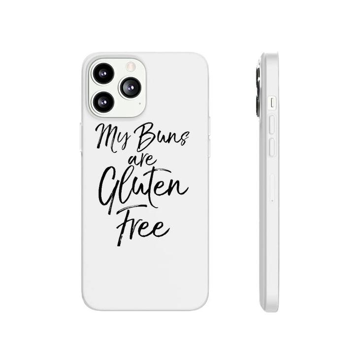 Cute Gluten Free Pun Workout Gift My Buns Are Gluten Free Tank Top Phonecase iPhone