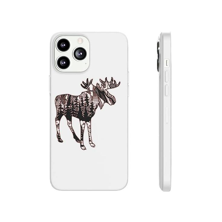 Cute Moose Printed Camping Phonecase iPhone
