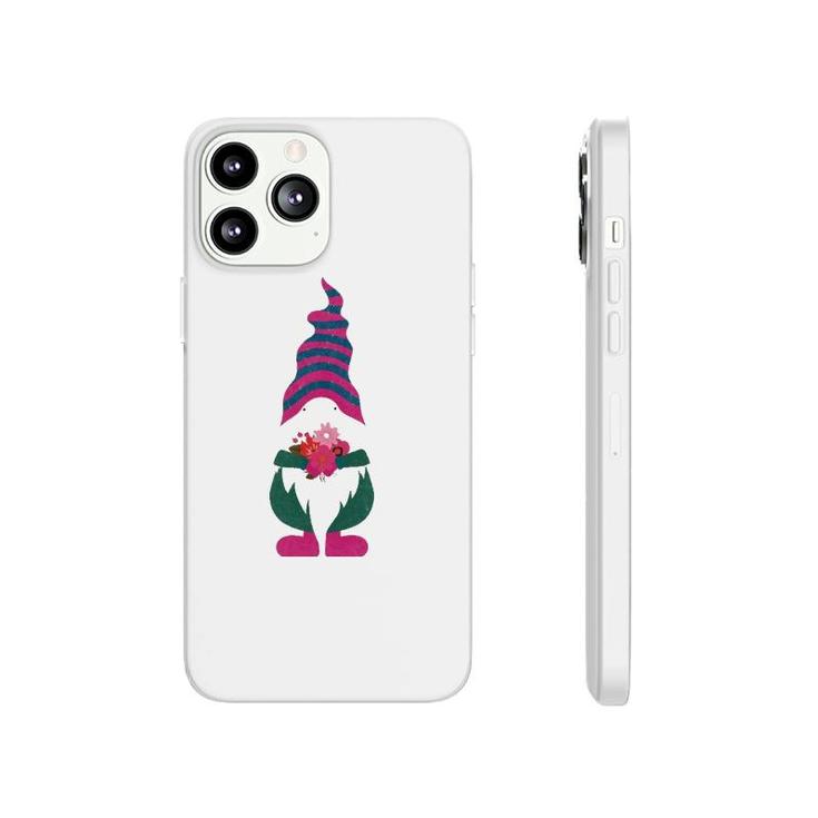 Cute Valentine Gnome Holding Flowers And Hearts Tomte Gift Phonecase iPhone