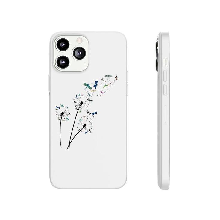 Dandelion Dragonfly Flower Floral Dragonfly Tree Phonecase iPhone