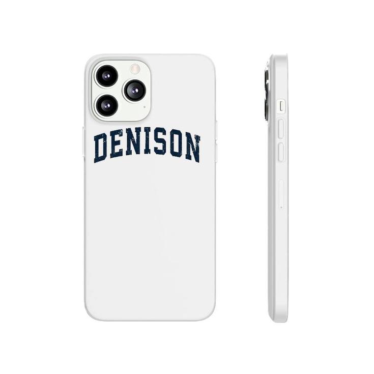 Denison Texas Tx Vintage Sports Design Navy Design Phonecase iPhone