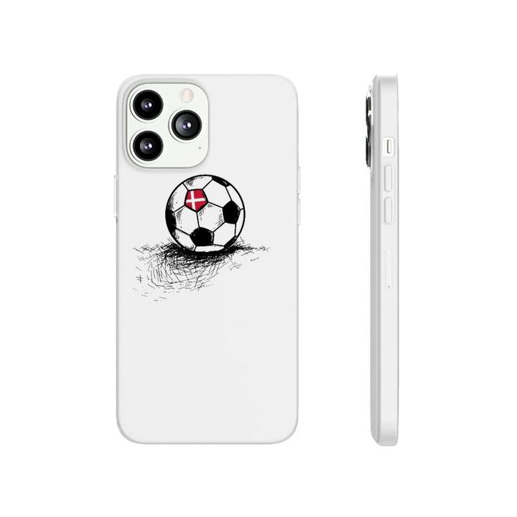 Denmark Soccer Ball Flag Jersey  Danish Football Gift Phonecase iPhone