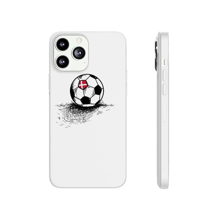 Denmark Soccer Ball Flag Jersey - Danish Football Gift Phonecase iPhone