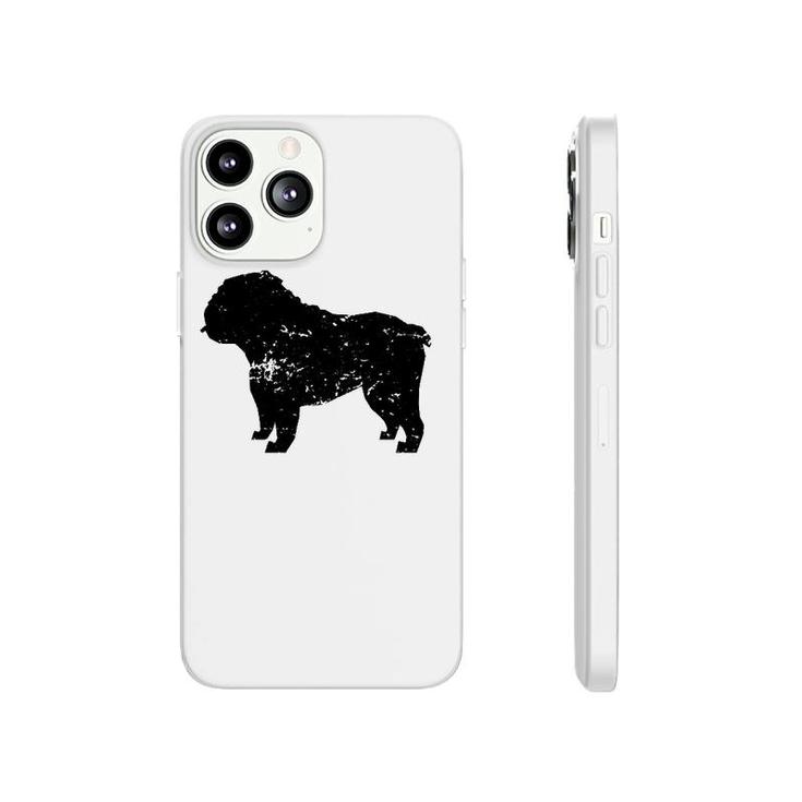 Distressed English Bulldog Silhouette Dog Owner  Phonecase iPhone