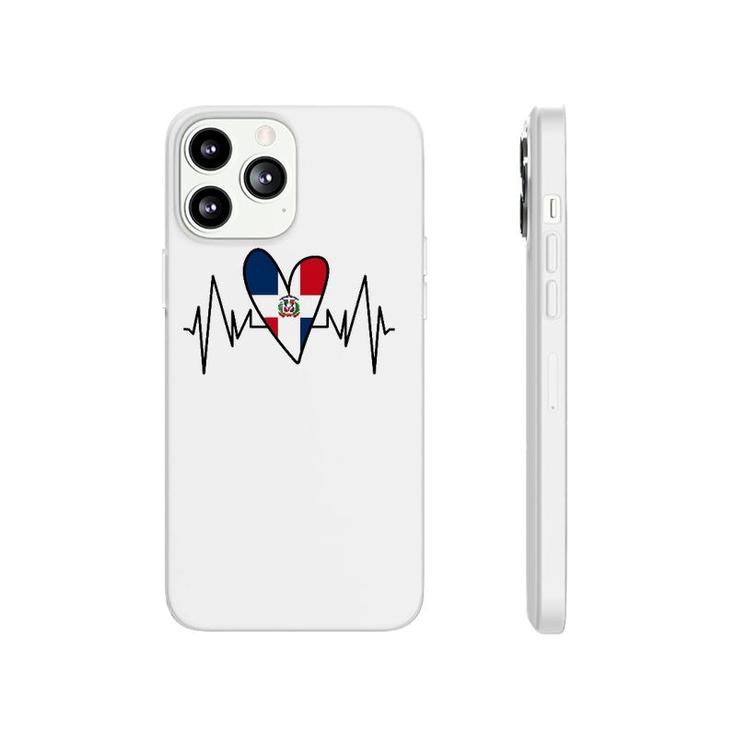 Dominican Flag Heartbeat Ekg Heart Phonecase iPhone