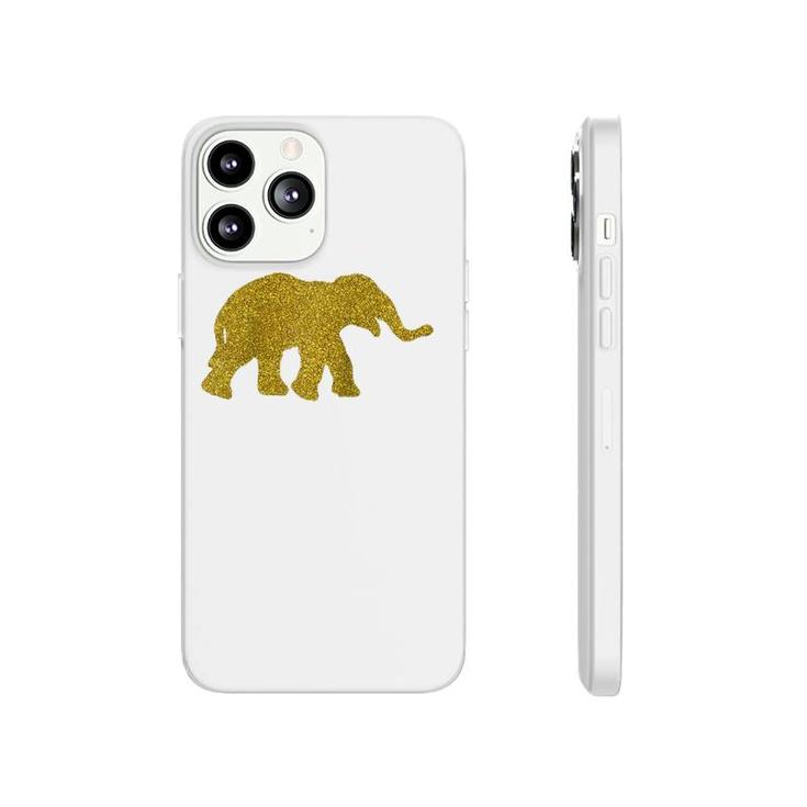 Elephant Vintage Golden Animal Gift Raglan Baseball Tee Phonecase iPhone