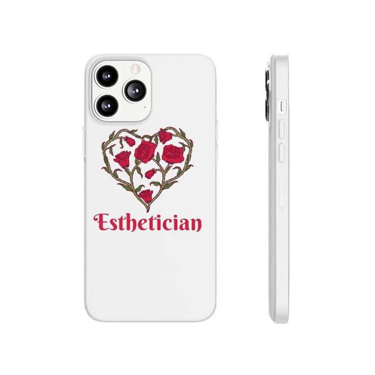Esthetician Heart Shaped Flowers Red Roses Esthetician Phonecase iPhone