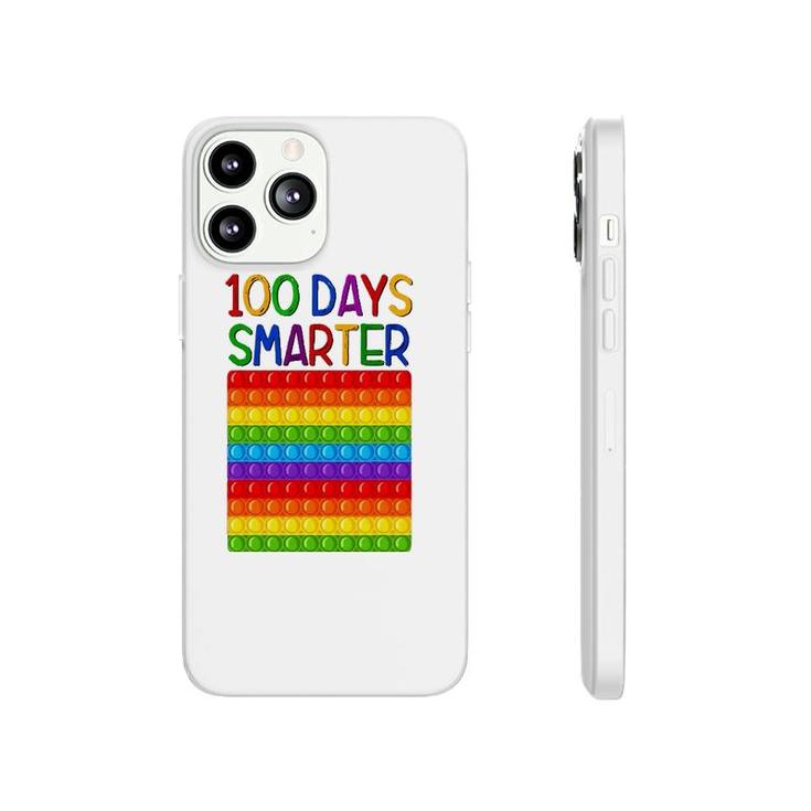 Fidget Toy 100 Days Smarter Poppin 100 Days Of School Pop It Phonecase iPhone