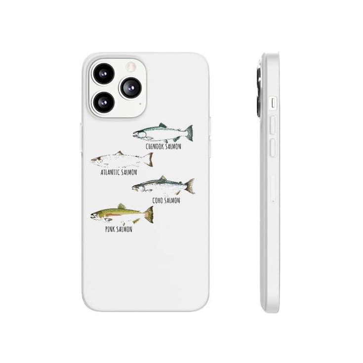 Fish Species Biology Different Types Of Salmons Fishing Phonecase iPhone
