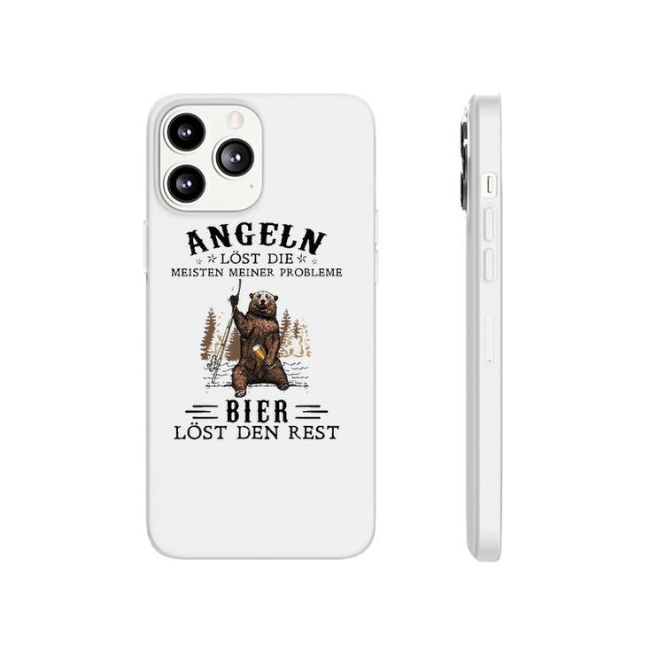 Fishing Gift Fishing Solves Most Of My Problems Beer Solves The Rest Funny Bear Phonecase iPhone