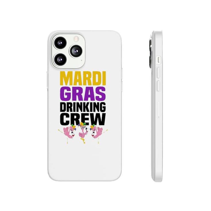 Flamingo Jester Hat Wine Glass Mardi Gras Drinking Crew Phonecase iPhone