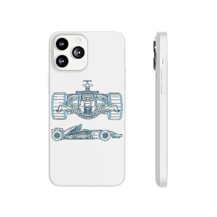 Formula Racing Car Silhouette Mechanical Engineering Draw Phonecase iPhone