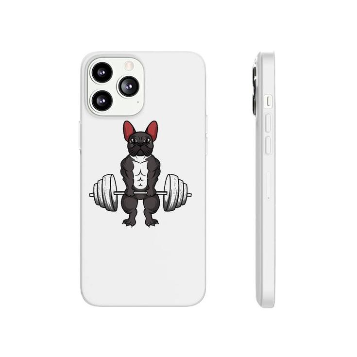 French Bulldog Deadlifts Dog Fitness Weightlifting Phonecase iPhone