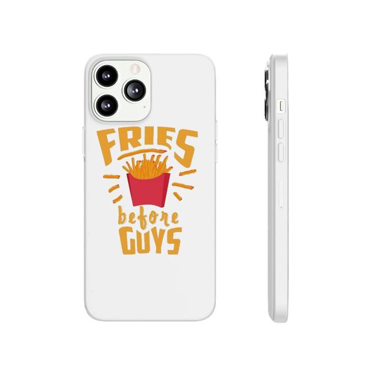 Fries Before Guys  Funny Sassy I Heart Fries Gift Phonecase iPhone