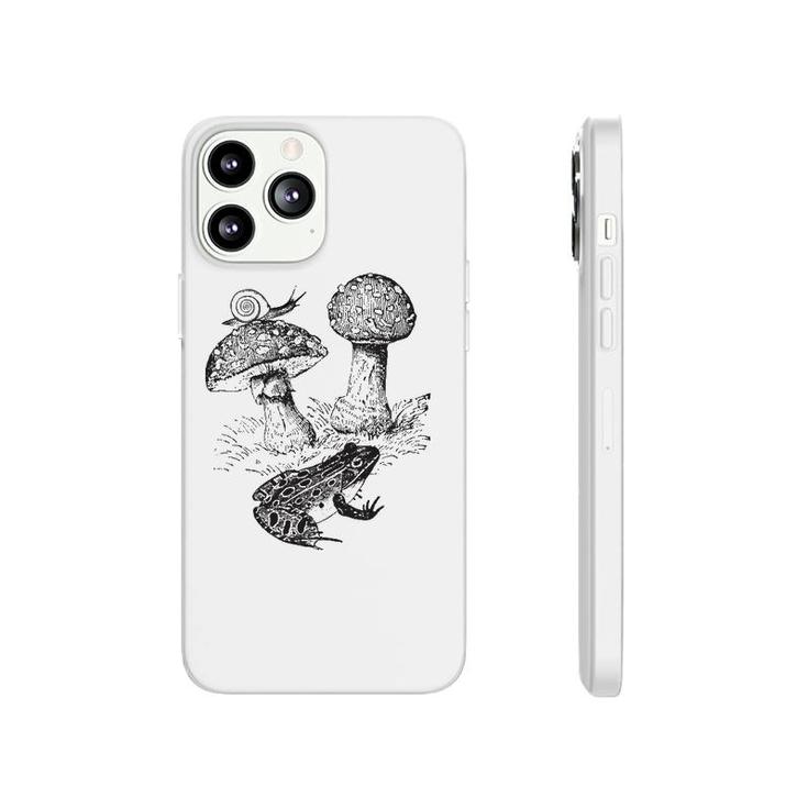 Frog Mushroom And Snail Vintage Botanical Art Phonecase iPhone