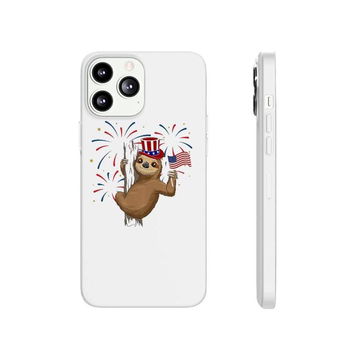 Funny 4Th Of July Sloth With American Flag Patriotic Phonecase iPhone