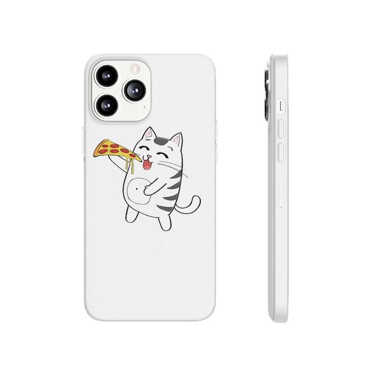 Funny Cute Cat Eating Pizza Cat Pizza Lovers Gift Phonecase iPhone