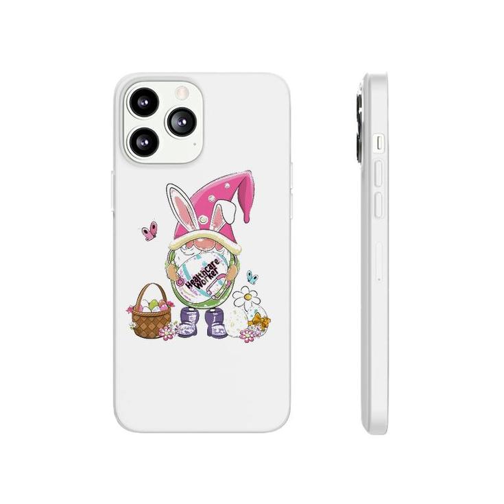 Funny Gnome Holding Easter Eggs Healthcare Worker Bunny Phonecase iPhone